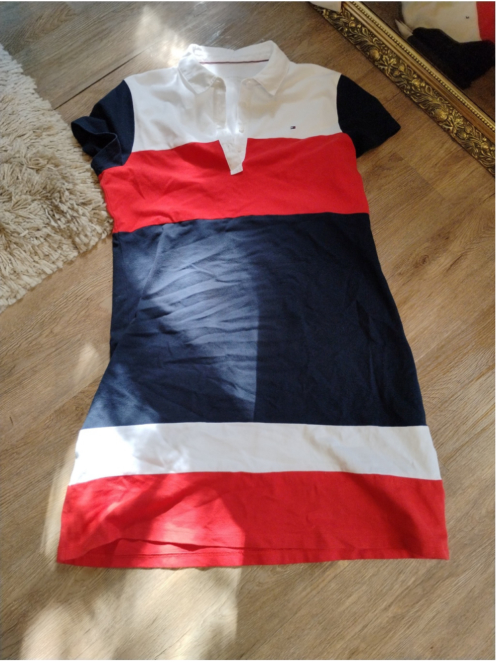 Women's Tommy Hilfiger Polo Dress Size M Blue Red White